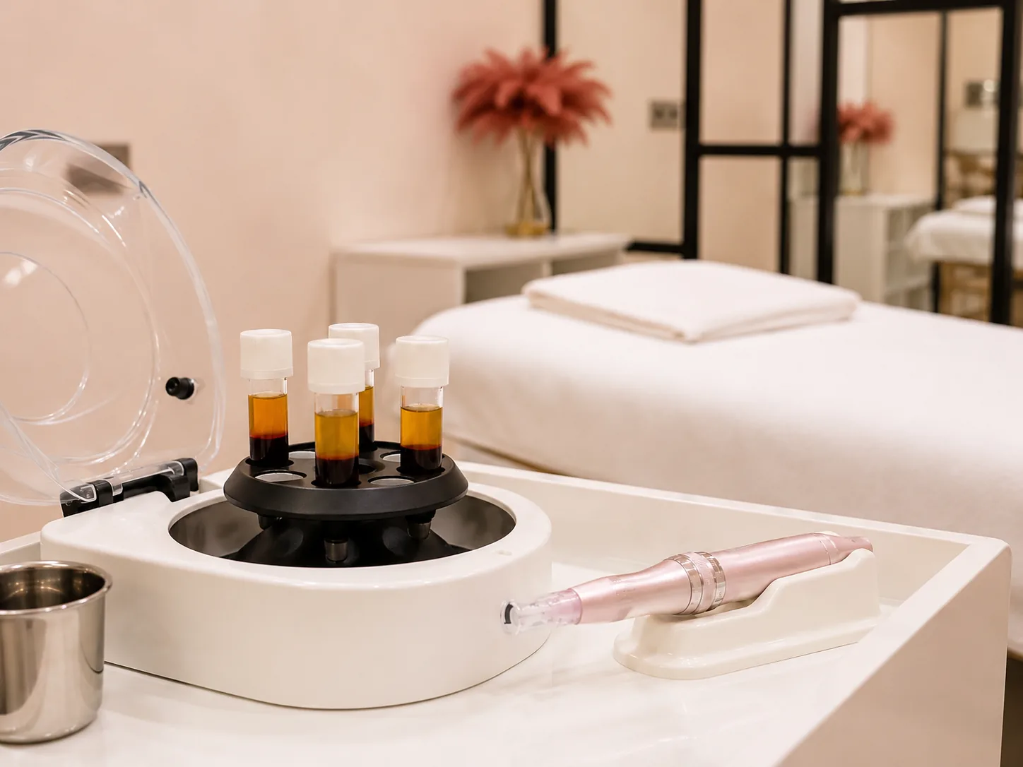 PRP vampire facial preparation at a dermatologist clinic in Andheri West Mumbai