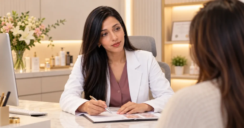 Dermatologist consultation at a skin clinic in Andheri West, Mumbai