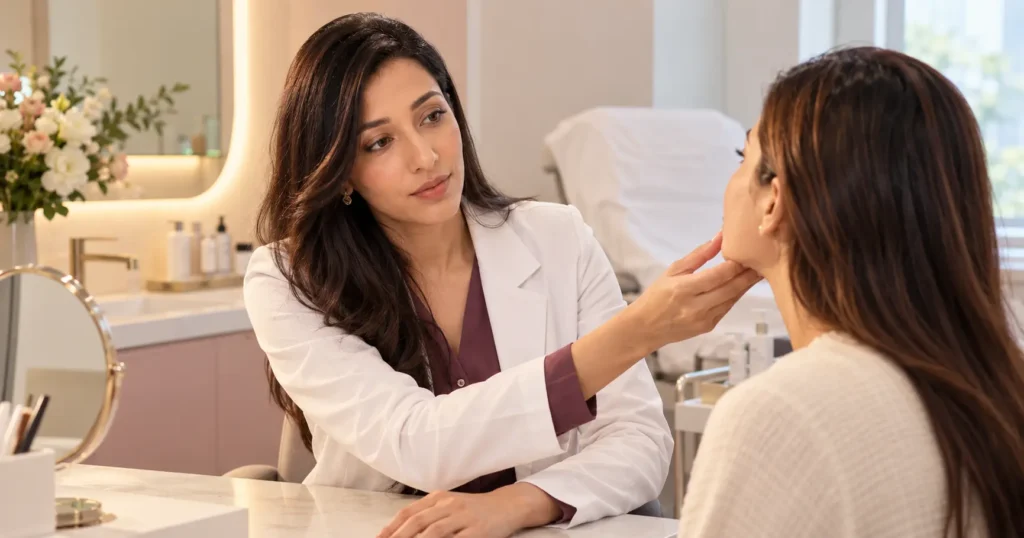 Korean facial treatment at a skin clinic in Andheri West, Mumbai